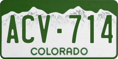 CO license plate ACV714