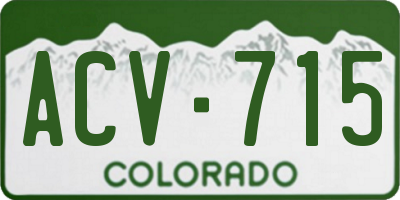 CO license plate ACV715