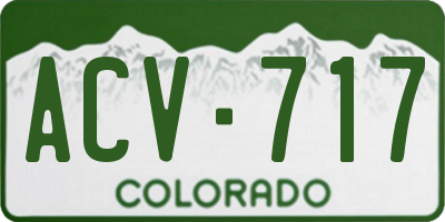 CO license plate ACV717