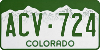 CO license plate ACV724