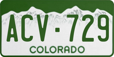 CO license plate ACV729