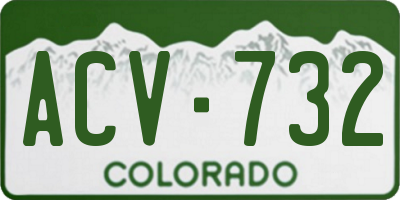 CO license plate ACV732