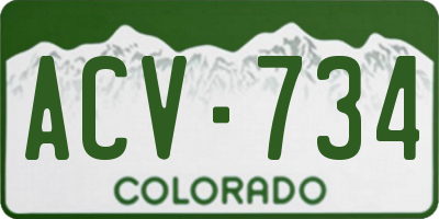 CO license plate ACV734