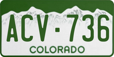 CO license plate ACV736