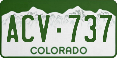 CO license plate ACV737