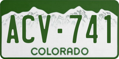 CO license plate ACV741