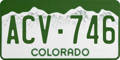 CO license plate ACV746