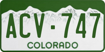 CO license plate ACV747