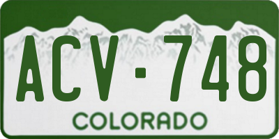 CO license plate ACV748
