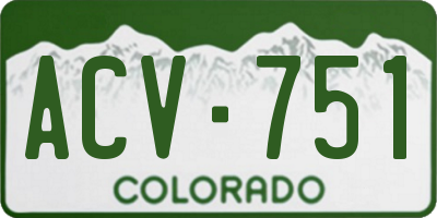 CO license plate ACV751