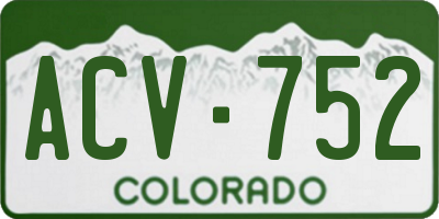 CO license plate ACV752