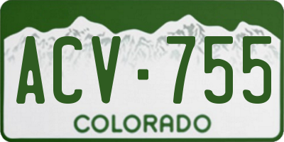CO license plate ACV755