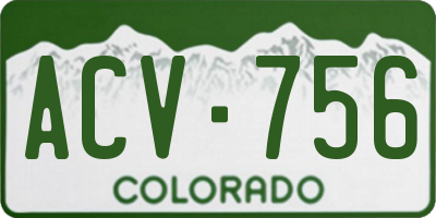 CO license plate ACV756