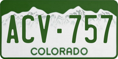 CO license plate ACV757
