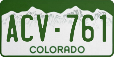 CO license plate ACV761