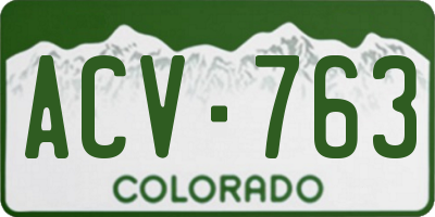 CO license plate ACV763