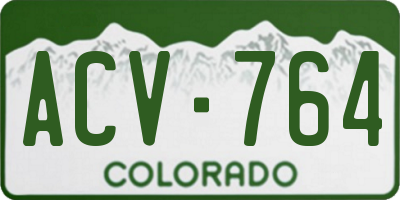 CO license plate ACV764