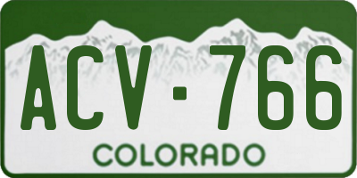 CO license plate ACV766