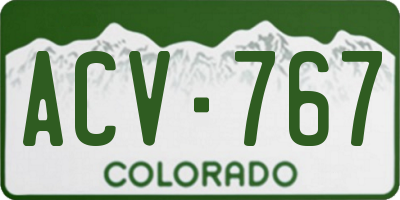 CO license plate ACV767