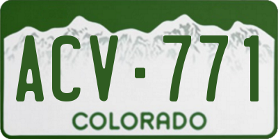 CO license plate ACV771