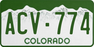 CO license plate ACV774