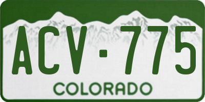 CO license plate ACV775