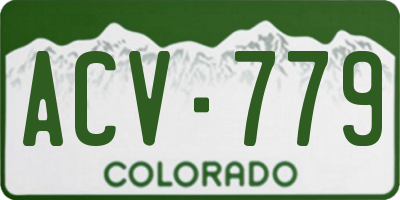 CO license plate ACV779