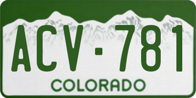CO license plate ACV781