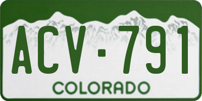 CO license plate ACV791