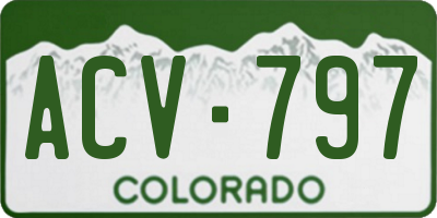 CO license plate ACV797