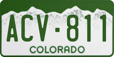 CO license plate ACV811