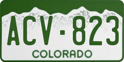 CO license plate ACV823