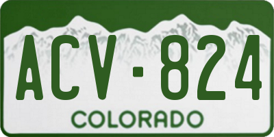 CO license plate ACV824