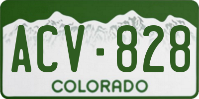 CO license plate ACV828