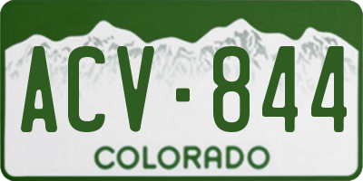 CO license plate ACV844