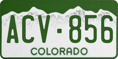 CO license plate ACV856