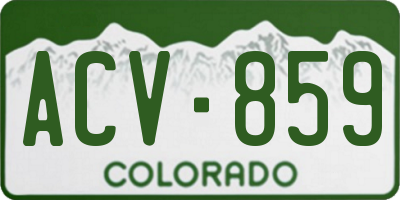 CO license plate ACV859