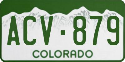 CO license plate ACV879