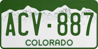 CO license plate ACV887