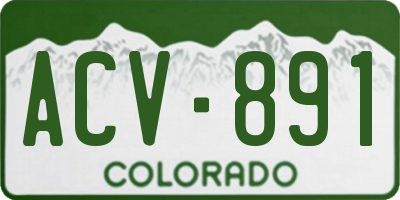 CO license plate ACV891