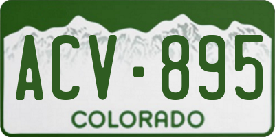 CO license plate ACV895