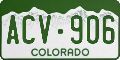CO license plate ACV906