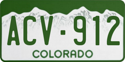 CO license plate ACV912