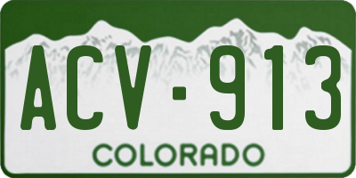 CO license plate ACV913