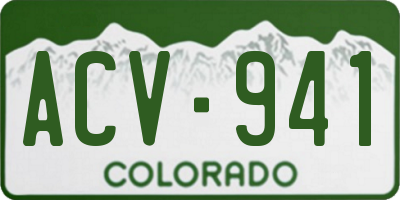 CO license plate ACV941