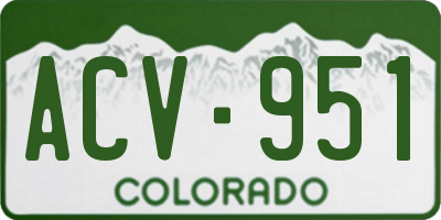 CO license plate ACV951