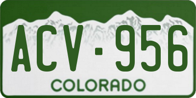 CO license plate ACV956
