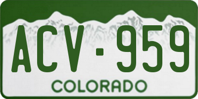 CO license plate ACV959