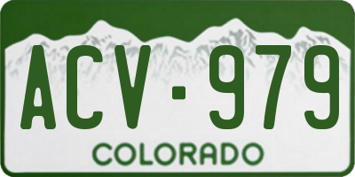 CO license plate ACV979