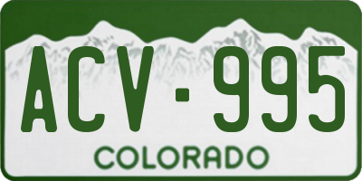 CO license plate ACV995